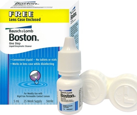 Boston One Step Liquid Enzymatic Cleaner + Free Lens Case